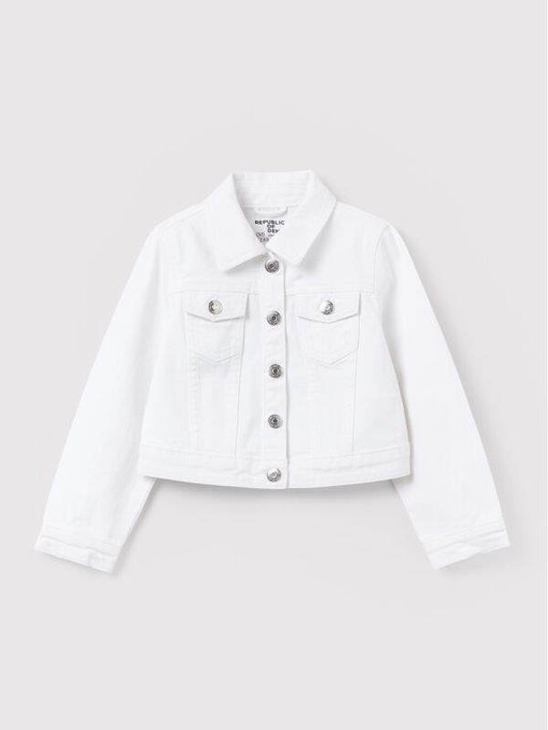 OVS OVS Дънково яке 1399800 Бял Regular Fit