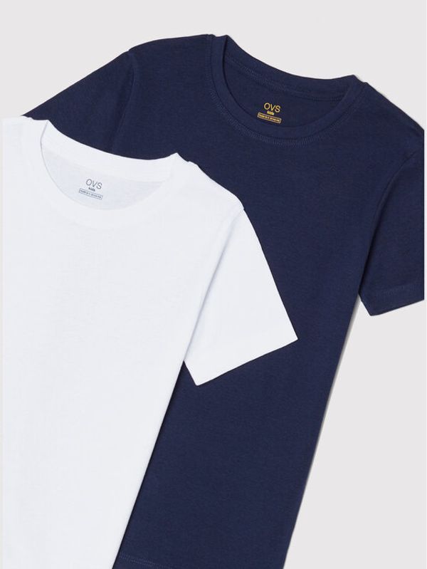 OVS OVS Комплект 2 тишъртки 1429842 Бял Regular Fit