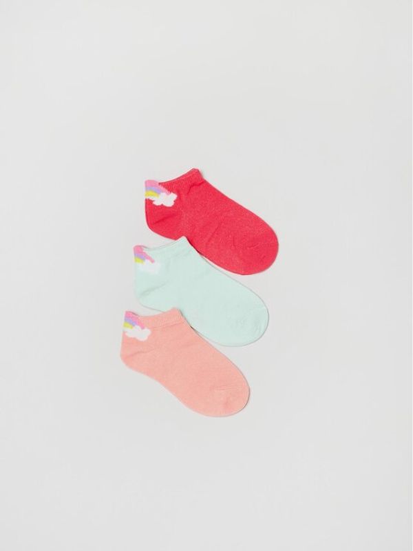 OVS OVS Комплект 3 чифта къси чорапи детски 1763262 Цветен