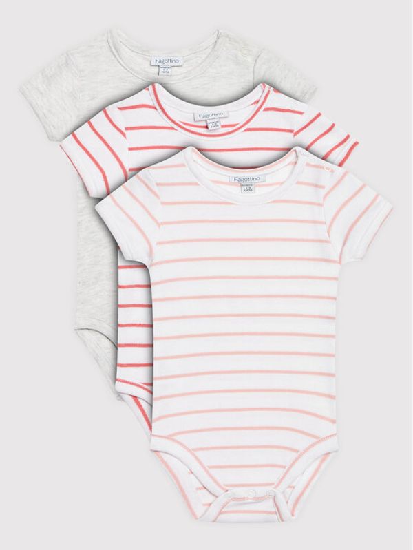 OVS OVS Комплект от 3 броя детски бодита 1334776 Бял