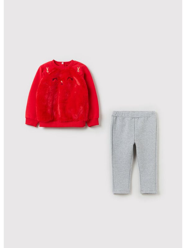 OVS OVS Комплект суитшърт и клин 1368863 Червен Regular Fit