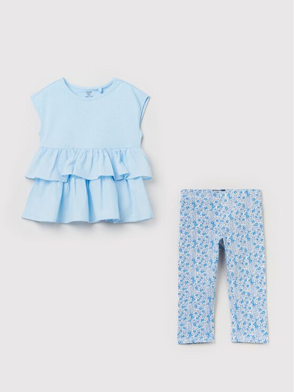 OVS OVS Комплект тишърт и клин 1489194 Син Regular Fit