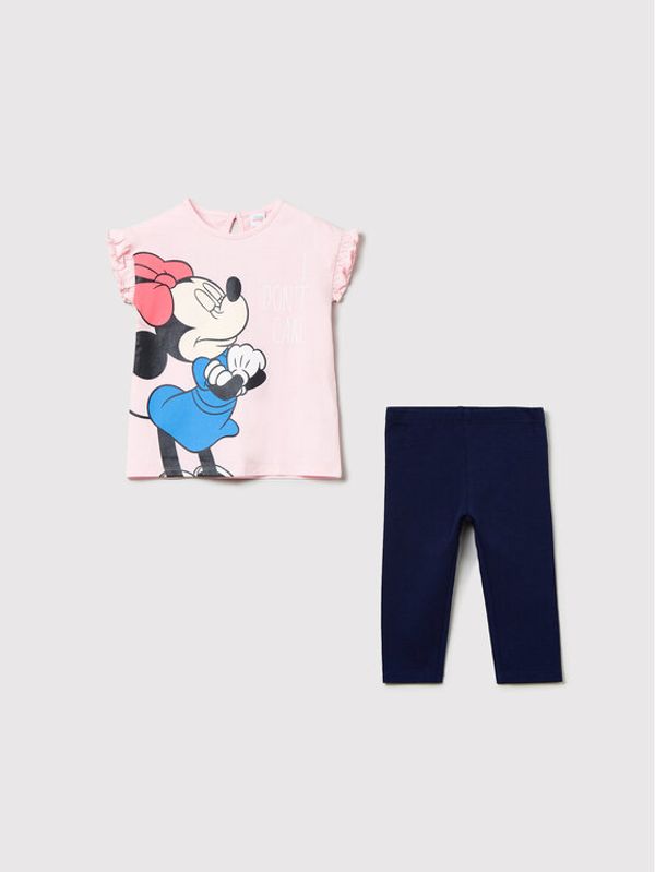 OVS OVS Комплект тишърт и клин DISNEY 1487486 Розов Regular Fit