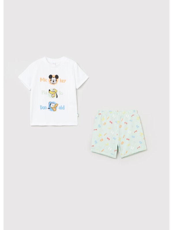 OVS OVS Комплект тишърт и спортни шорти DISNEY 1516696 Зелен Regular Fit