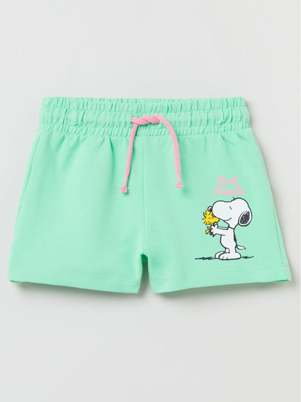 OVS OVS Шорти от плат 1759695 Зелен Regular Fit