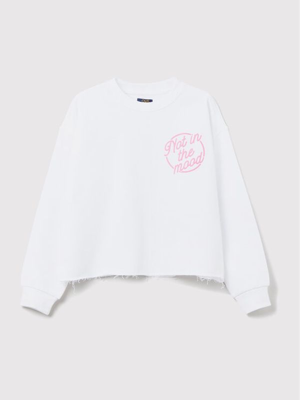 OVS OVS Суитшърт 1433561 Бял Oversize