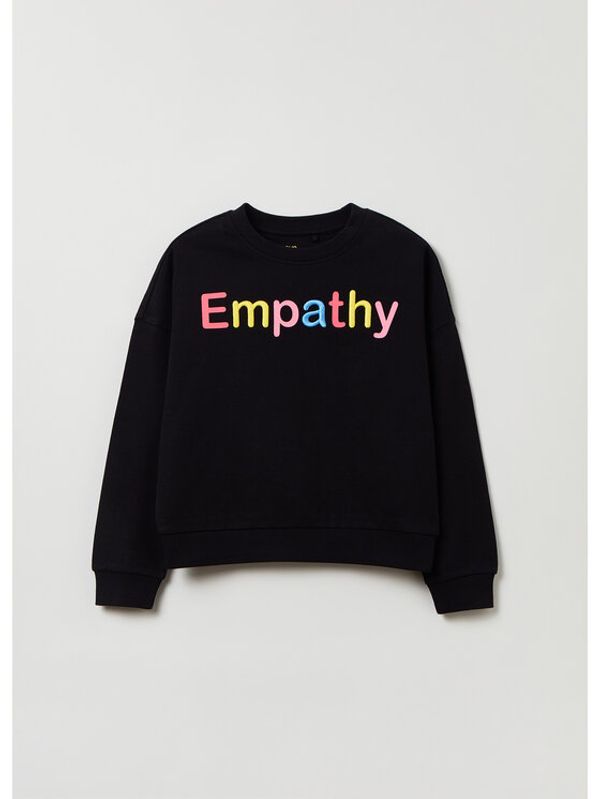 OVS OVS Суитшърт 1616021 Черен Boxy Fit