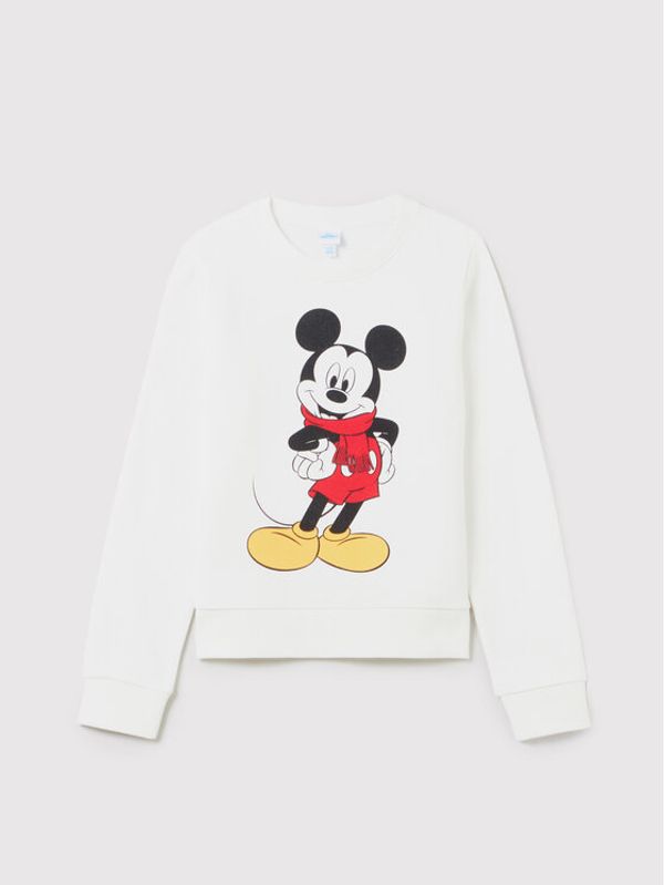 OVS OVS Суитшърт MICKEY & FRIENDS 1369056 Бял Regular Fit