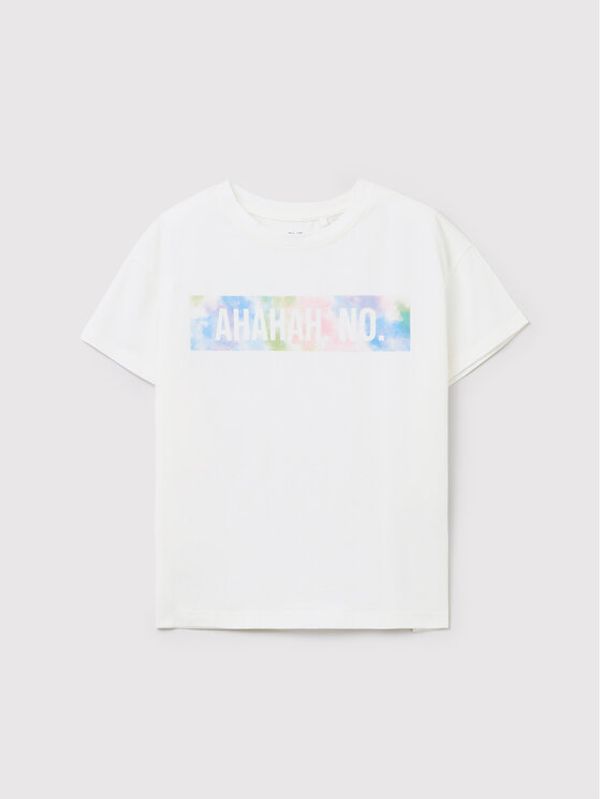 OVS OVS Тишърт 1440330 Бял Regular Fit