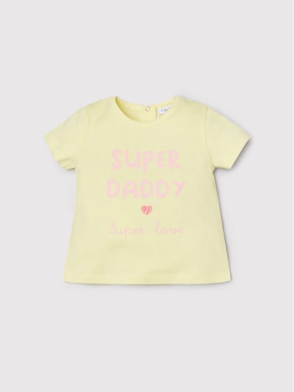 OVS OVS Тишърт 1472150 Жълт Regular Fit