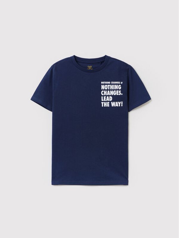 OVS OVS Тишърт 1493773 Тъмносин Regular Fit