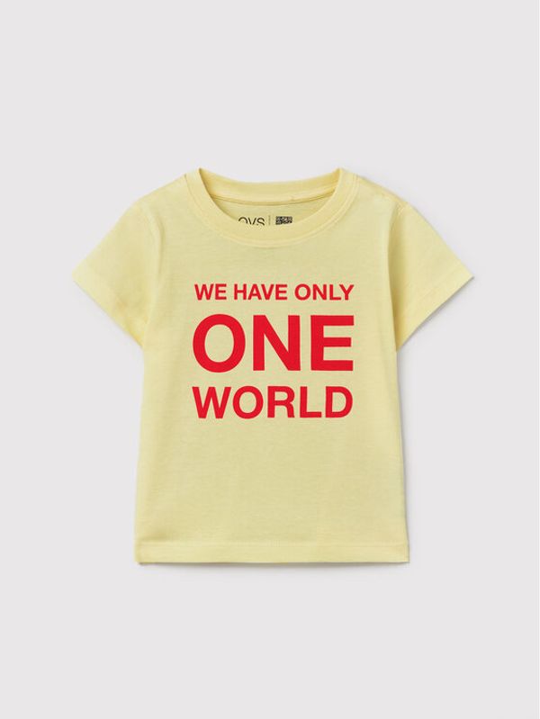 OVS OVS Тишърт 1516043 Жълт Regular Fit