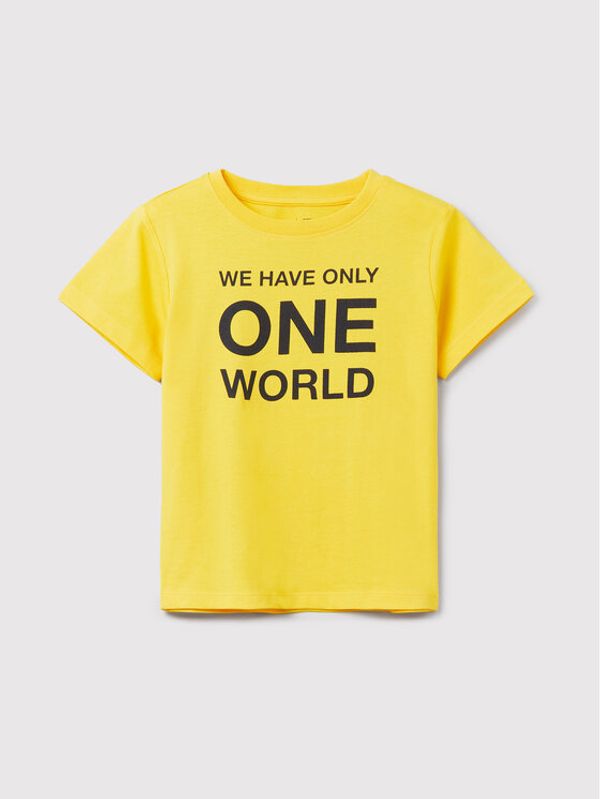 OVS OVS Тишърт 1517081 Жълт Regular Fit