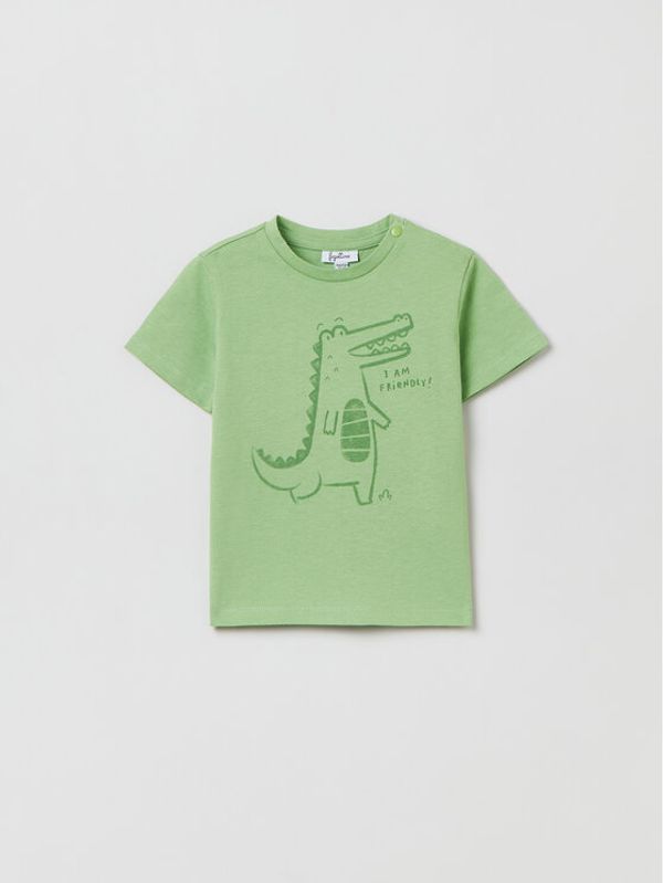 OVS OVS Тишърт 1759074 Зелен Regular Fit