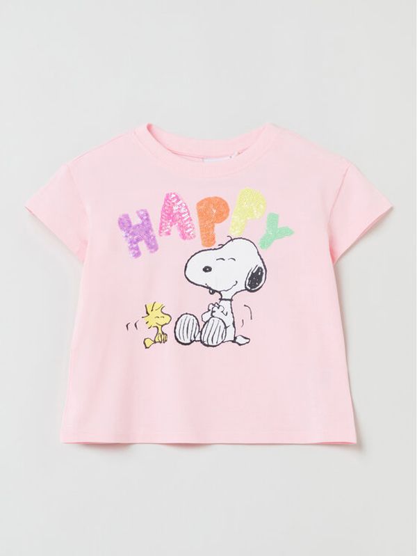 OVS OVS Тишърт 1759681 Розов Regular Fit