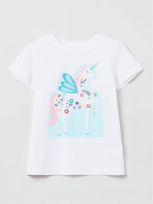 OVS OVS Тишърт 1764368 Бял Regular Fit