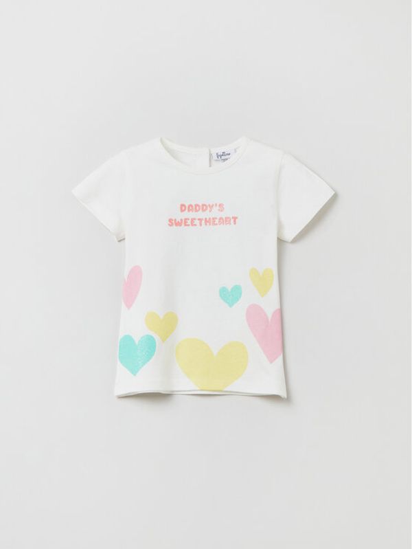 OVS OVS Тишърт 1766976 Бял Regular Fit