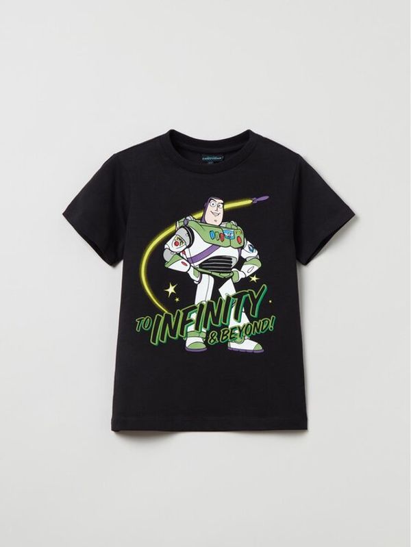 OVS OVS Тишърт LIGHTYEAR 1737871 Черен Regular Fit