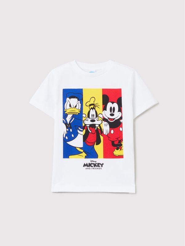 OVS OVS Тишърт MICKEY & FRIENDS 1484756 Бял Regular Fit
