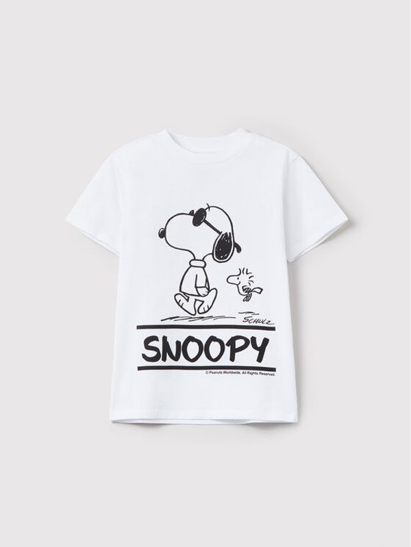 OVS OVS Тишърт PEANUTS 1481886 Бял Regular Fit