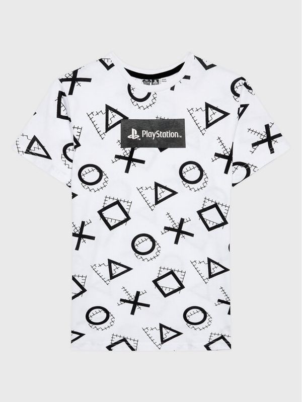 OVS OVS Тишърт PLAYSTATION 1767726 Бял Regular Fit
