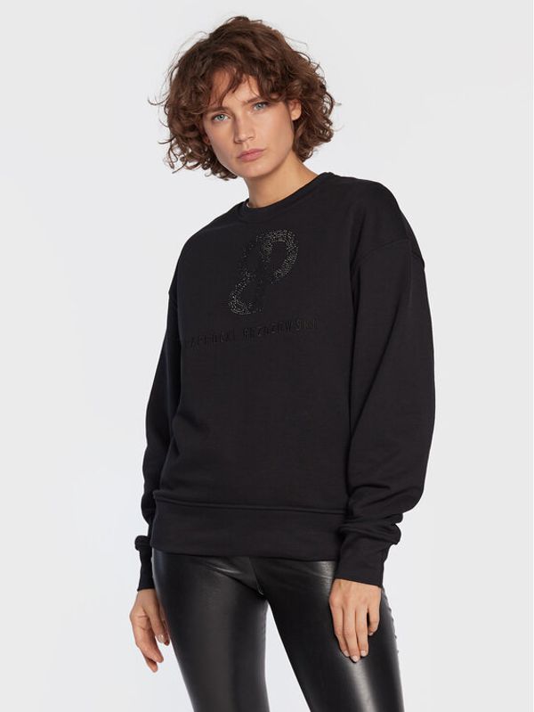 Paprocki & Brzozowski Paprocki & Brzozowski Суитшърт BLUZCOM2112 Черен Regular Fit