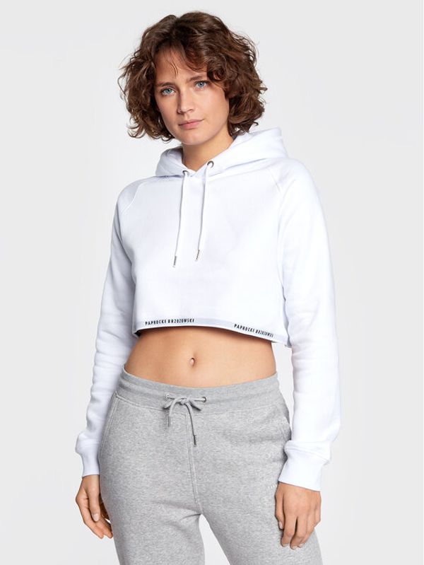 Paprocki & Brzozowski Paprocki & Brzozowski Суитшърт BLUZCOM2154 Бял Relaxed Fit