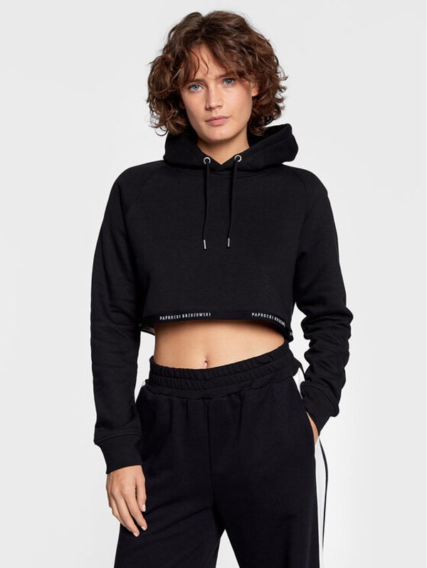 Paprocki & Brzozowski Paprocki & Brzozowski Суитшърт BLUZCOM2155 Черен Relaxed Fit