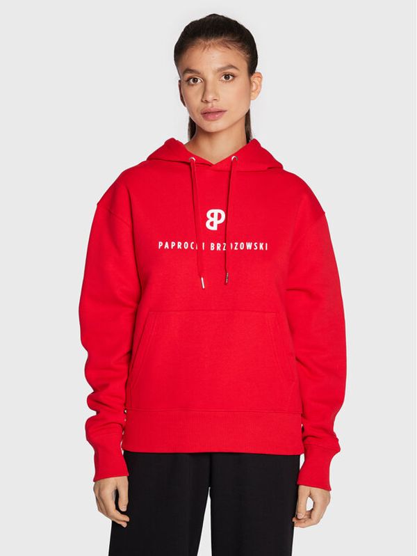 Paprocki & Brzozowski Paprocki & Brzozowski Суитшърт BLUZCOM2161 Червен Relaxed Fit