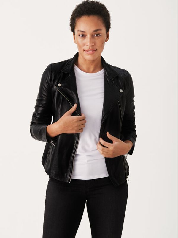 Part Two Part Two Кожено яке Frances 30305718 Черен Casual Fit