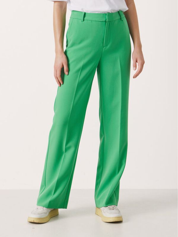 Part Two Part Two Текстилни панталони Nadja 30306618 Зелен Classic Fit