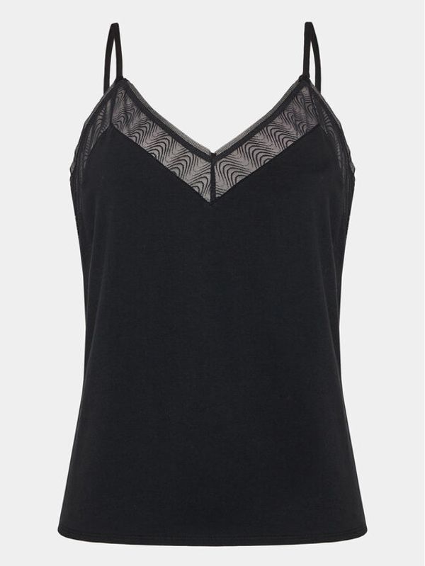 Passionata by Chantelle Passionata by Chantelle Тениска на пижама Romane P42J10 Черен Regular Fit