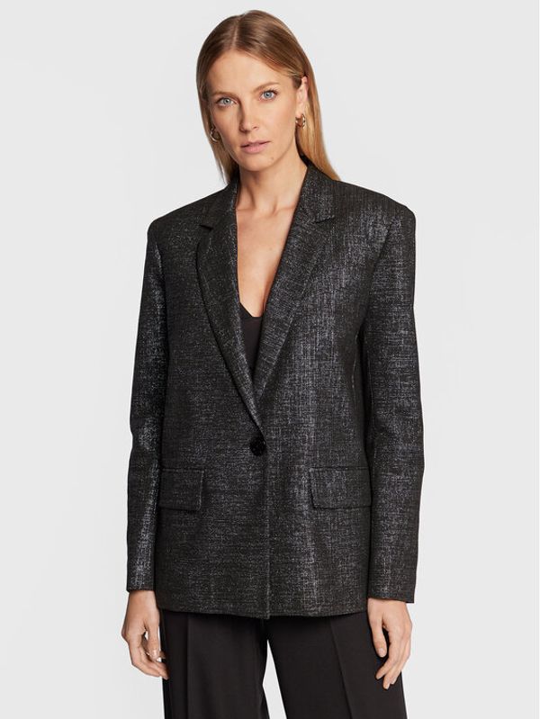 Patrizia Pepe Patrizia Pepe Блейзър 2S1433/A166-I2Y2 Черен Oversize