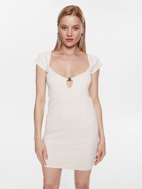 Patrizia Pepe Patrizia Pepe Ежедневна рокля 2A2560/J115-W347 Екрю Slim Fit