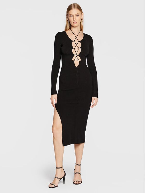 Patrizia Pepe Patrizia Pepe Коктейлна рокля 2A2433/K7X5-K103 Черен Slim Fit