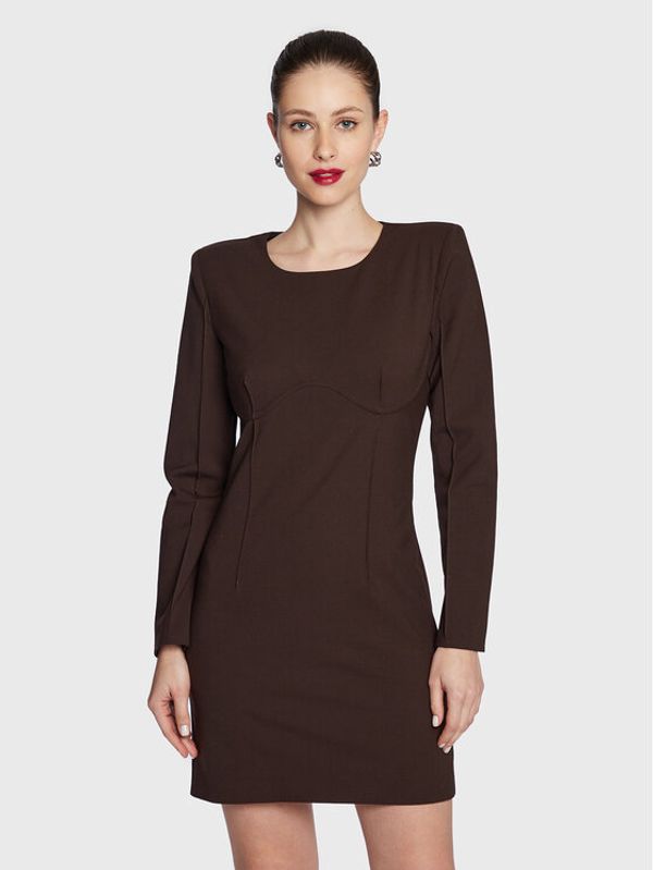 Patrizia Pepe Patrizia Pepe Коктейлна рокля 2A2448/A1PH-B748 Кафяв Regular Fit