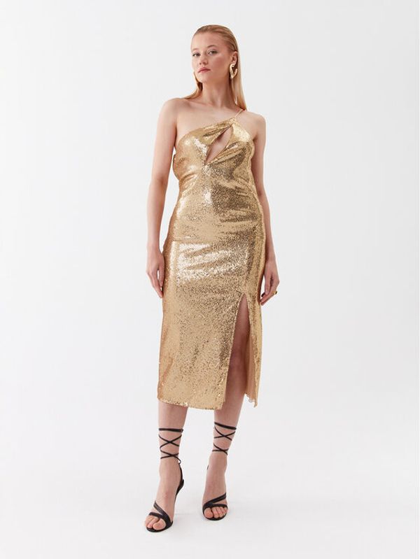 Patrizia Pepe Patrizia Pepe Коктейлна рокля 2A2501/A251-FD63 Златист Slim Fit