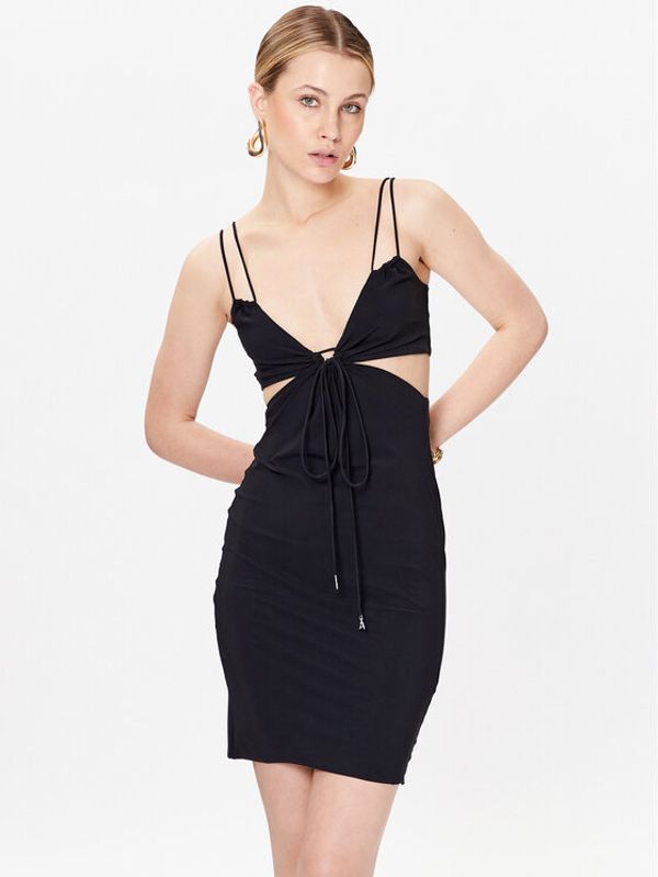 Patrizia Pepe Patrizia Pepe Коктейлна рокля 2A2505/JZ26-K103 Черен Slim Fit