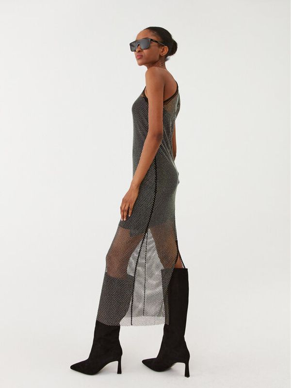 Patrizia Pepe Patrizia Pepe Коктейлна рокля 8A1011/A9U8-K103 Черен Regular Fit