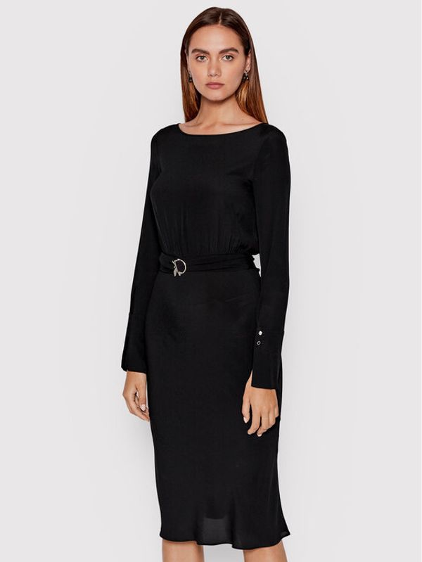 Patrizia Pepe Patrizia Pepe Коктейлна рокля 8A1022/A8I1-K103 Черен Slim Fit