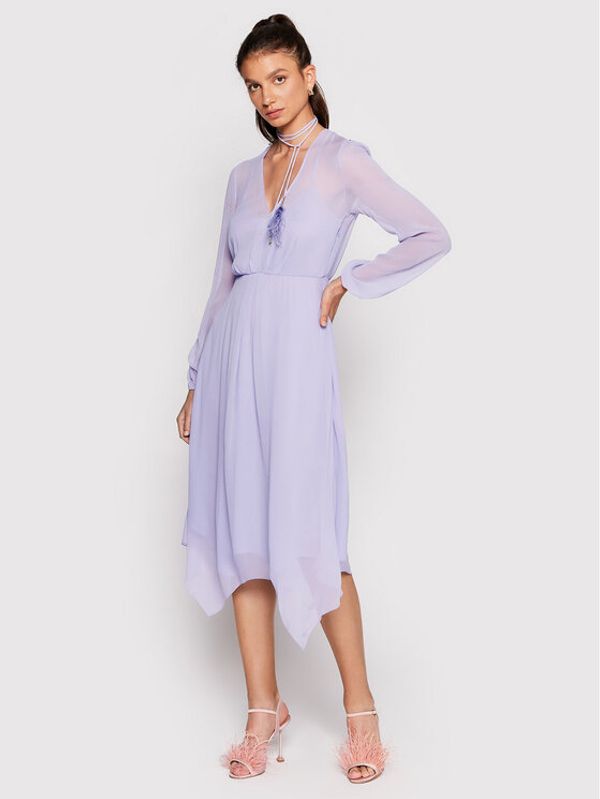 Patrizia Pepe Patrizia Pepe Коктейлна рокля 8A1031/A060-M134 Виолетов Regular Fit
