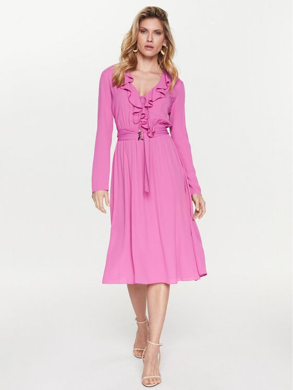 Patrizia Pepe Patrizia Pepe Коктейлна рокля 8A1128/A8I1-M441 Розов Regular Fit