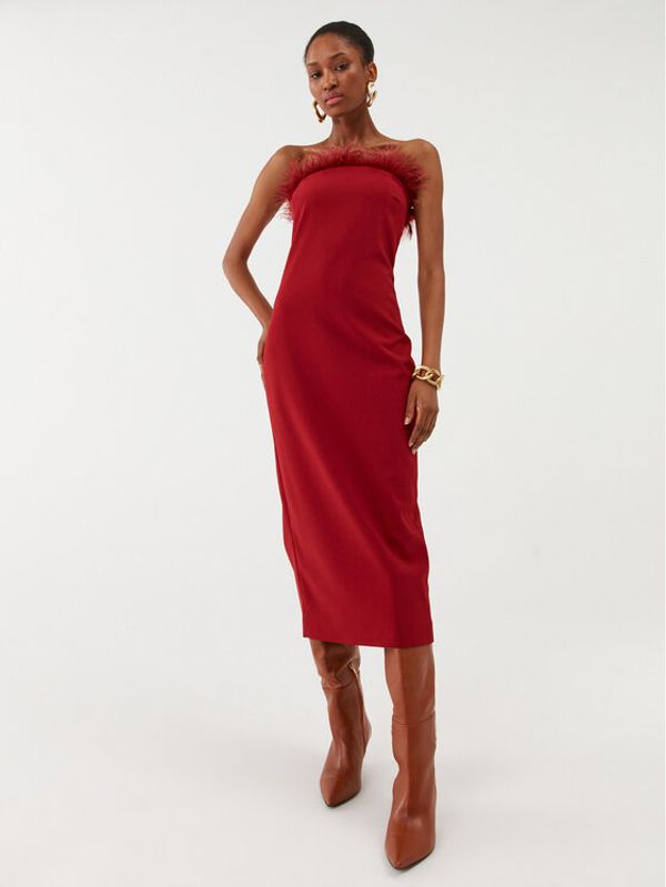 Patrizia Pepe Patrizia Pepe Коктейлна рокля 8A1202/A6F5-R799 Червен Slim Fit