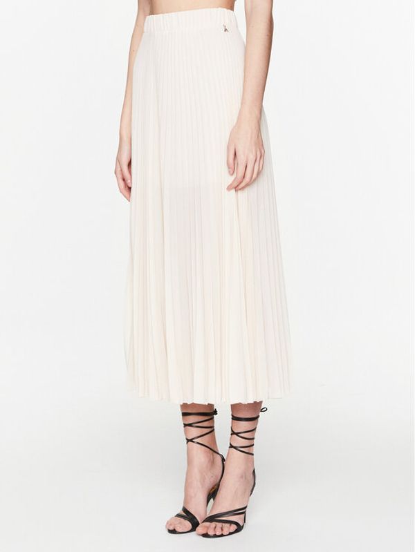 Patrizia Pepe Patrizia Pepe Плисирана пола 8G0324/AD08-B753 Екрю Regular Fit