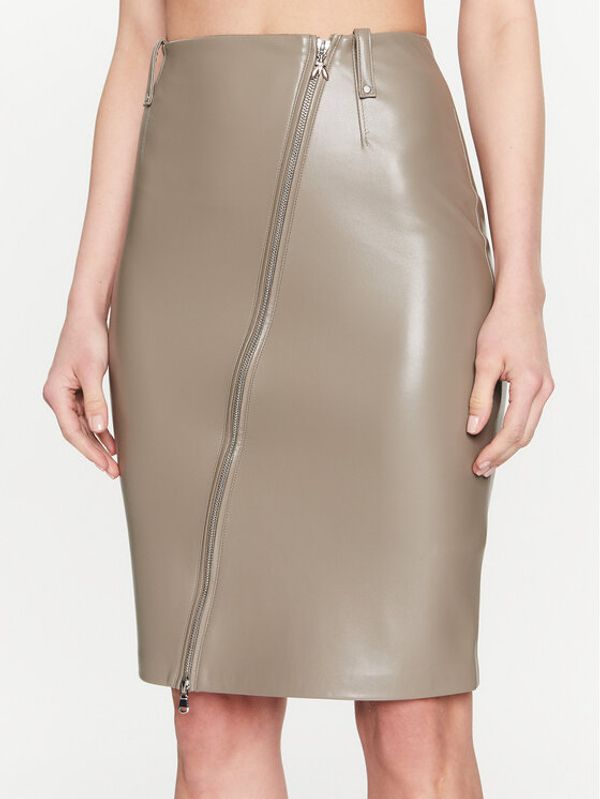 Patrizia Pepe Patrizia Pepe Пола от имитация на кожа 8G0305/E005-G545 Сив Slim Fit