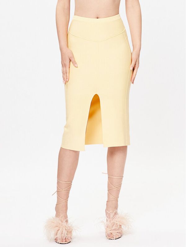 Patrizia Pepe Patrizia Pepe Пола тип молив 2G0899/K095-Y433 Жълт Slim Fit