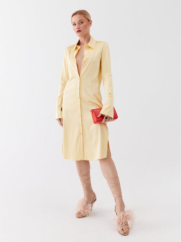 Patrizia Pepe Patrizia Pepe Рокля тип риза 2C1471/A051-Y433 Жълт Regular Fit
