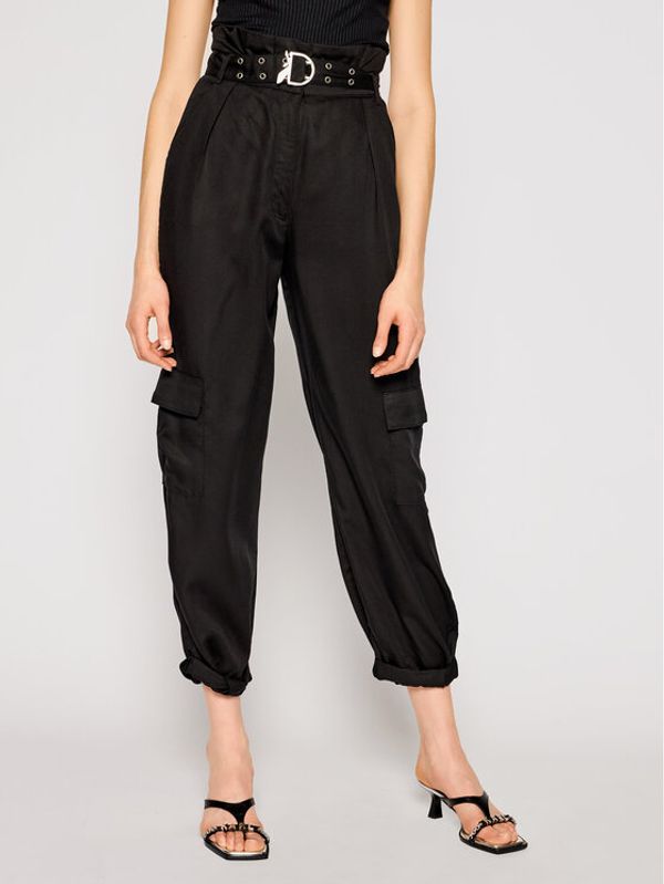 Patrizia Pepe Patrizia Pepe Текстилни панталони 2P1312/A9B8-K103 Черен Regular Fit