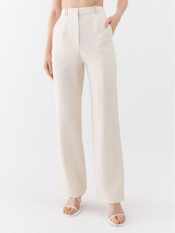 Patrizia Pepe Patrizia Pepe Текстилни панталони 2P1491/A052-W347 Екрю Straight Fit