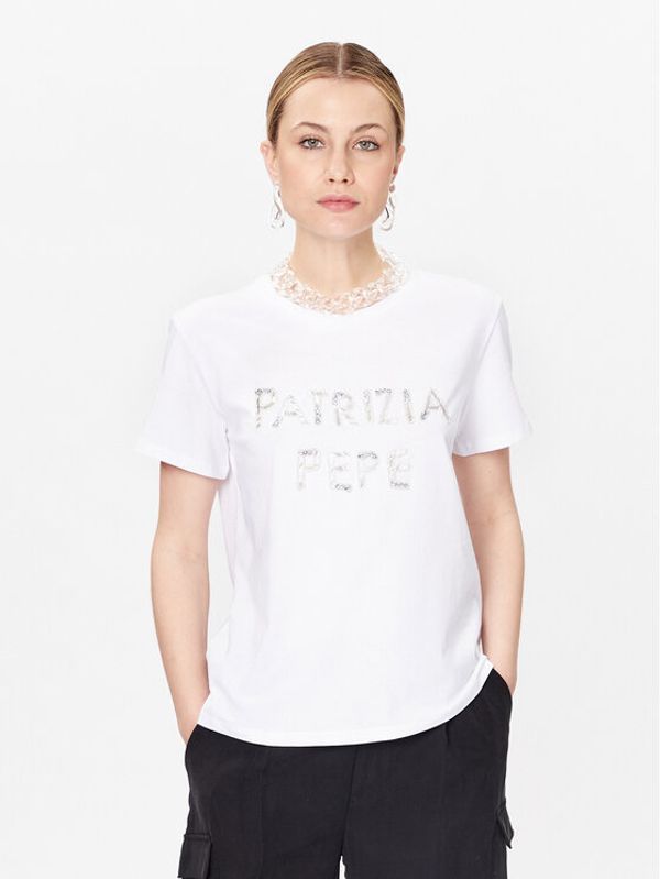 Patrizia Pepe Patrizia Pepe Тишърт 2M4281/J043-W103 Бял Relaxed Fit